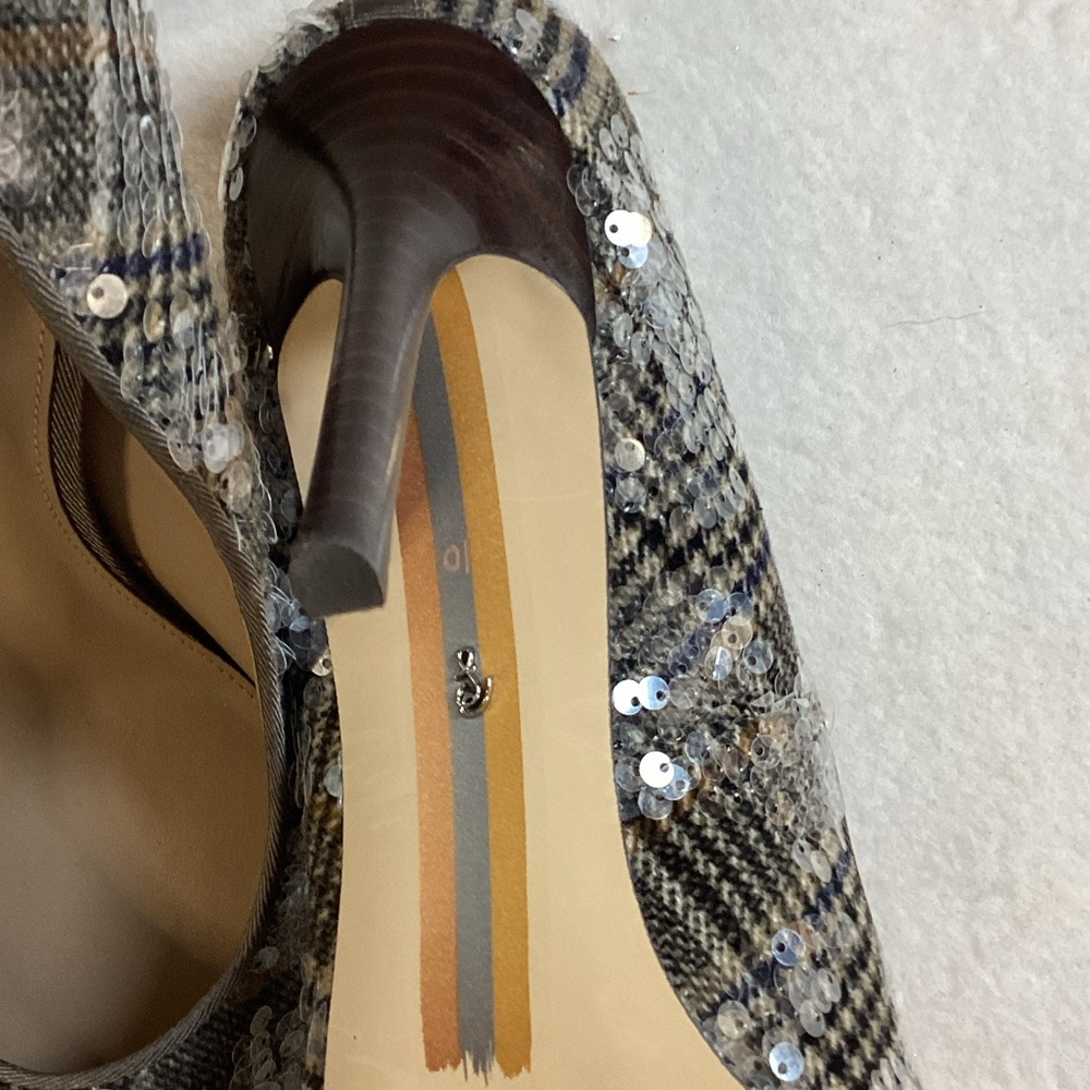 Sam Edelman Sequin Plaid Heels - Picture 5 of 5
